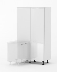 J-Pull - Gloss White - 1150mm Wide Blind Corner Pantry - Base